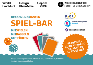 Begegnungsinseln: SPIEL-BAR @ Stadtteilbüro Nordend